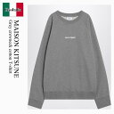 【数量限定・在庫限り・早い者勝ち!】 メゾン キツネ / Maison Kitsune Grey Crewneck Cotton T-Shirt / OM003...