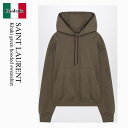 【数量限定・在庫限り・早い者勝ち!】 サンローラン / Saint Laurent Khaki Green Hooded Sweatshirt / 823602...