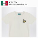 【数量限定・在庫限り・早い者勝ち!】 ケンゾー / Kenzo White T-Shirt With Printed Logo / K61138 / K61138 117 / K61138117 / キッズ用トップス