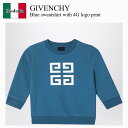 【数量限定・在庫限り・早い者勝ち!】 ジバンシィ / Givenchy Blue Sweatshirt With 4G Logo Print / H30695 ...