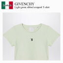 【数量限定・在庫限り・早い者勝ち!】 ジバンシィ / Givenchy Light Green Ribbed Cropped T-Shirt / H30804 ...