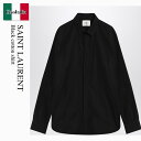 【数量限定・在庫限り・早い者勝ち!】 サンローラン / Saint Laurent Black Cotton Shirt / 564269 Y271W / 56...