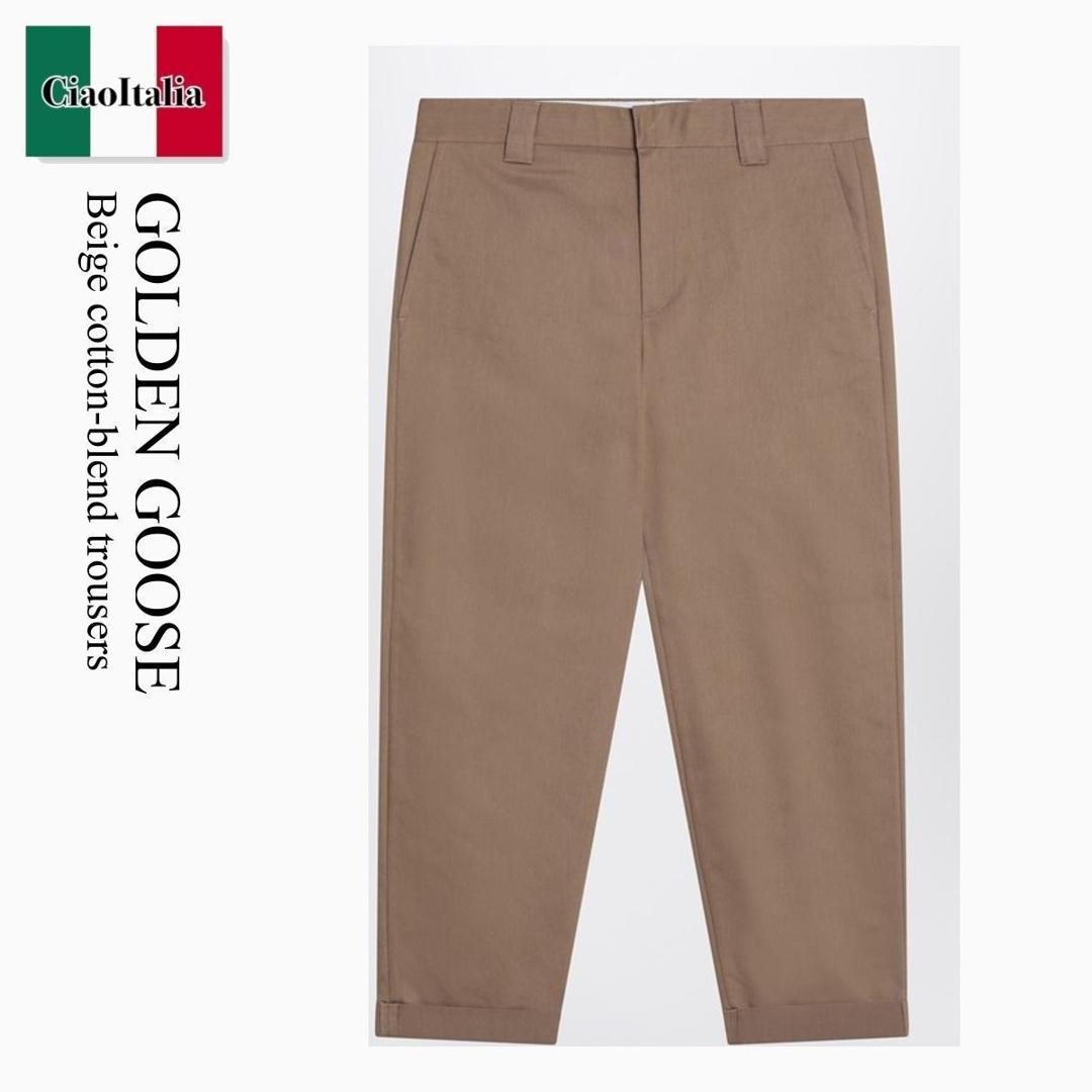 【数量限定・在庫限り・早い者勝ち!】 ゴールデングース / Golden Goose Beige Cotton-Blend Trousers / GMP01190 P000786 / GMP01190 P000786 15369 / GMP01190P00078615369 / パンツ・ボトムスその他