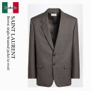 【数量限定・在庫限り・早い者勝ち!】 サンローラン / Saint Laurent Brown Single-Breasted Jacket In Wool /...