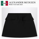 【数量限定・在庫限り・早い者勝ち!】 アレキサンダー・マックイーン / Alexander Mcqueen Black Wool Mini Skirt / 82...