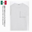 【数量限定・在庫限り・早い者勝ち!】 ブルネロクチネリ / Brunello Cucinelli White Cotton T-Shirt With Shiny...