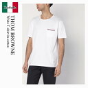 【数量限定・在庫限り・早い者勝ち!】 トム ブラウン / Thom Browne White T-Shirt In Cotton / MJS010A01454 ...