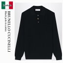 【数量限定・在庫限り・早い者勝ち!】 ブルネロクチネリ / Brunello Cucinelli Black Polo In Cotton / M2920351...