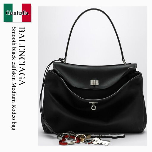 【数量限定・在庫限り・早い者勝ち!】 バレンシアガ / かばん / カバン / Balenciaga Smooth Black Calfskin Medium Rodeo Bag / 789772 2AA8U / 789772 2AA8U 1000 / 7897722AA8U1000 / ハンドバッグ 【数量限定・在庫限り・早い者勝ち!】 バレンシアガ / かばん / カバン / Balenciaga Smooth Black Calfskin Medium Rodeo Bag / 789772 2AA8U / 789772 2AA8U 1000 / 7897722AA8U1000 / ハンドバッグ