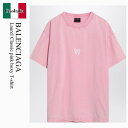 【数量限定・在庫限り・早い者勝ち!】 バレンシアガ / Balenciaga Laurel Classic Pink Boxy T-Shirt / 826344...