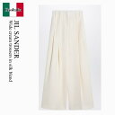 【数量限定・在庫限り・早い者勝ち!】 ジルサンダー / Jil Sander Wide Cream Trousers In Silk Blend / J03KA0292 J65005 / J03KA0292 J65005 105 / J03KA0292J65005105 / パンツ(4)