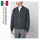 【数量限定・在庫限り・早い者勝ち!】 トム ブラウン / Thom Browne Grey Wool Zip-Up Cardigan / MJT526AJ010...