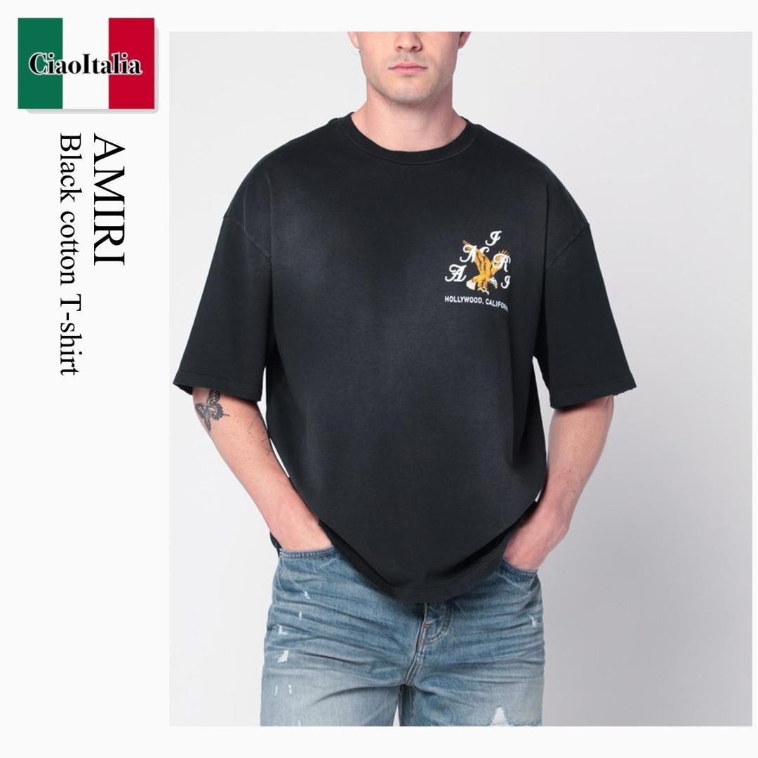 【数量限定・在庫限り・早い者勝ち!】 アミリ / Amiri Black Cotton T-Shirt / AMJYTE1232CO / AMJYTE1232CO 001 / AMJYTE1232CO001 / Tシャツ・カットソー