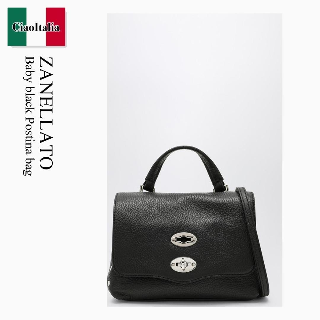 【ZANELLATO】ハンドバッグ、レザー、装飾なし、ブラック 楽天市場】ポスティーナ ザネラート(カラーブラック