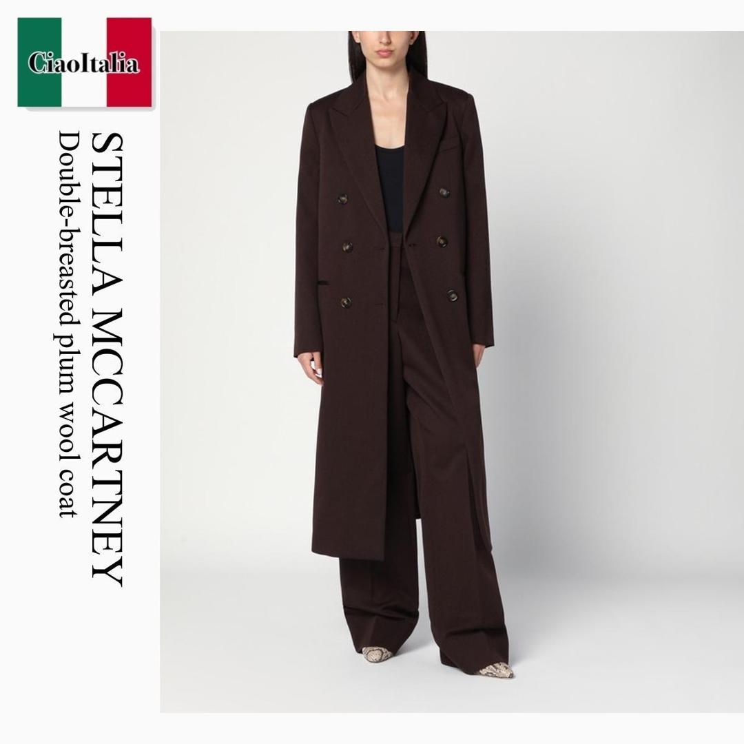 【数量限定・在庫限り・早い者勝ち!】 ステラ・マッカートニー / Stella Mccartney Double-Breasted Plum Wool Coat / 660121 3GU700 / 660121 3GU700 6008 / 6601213GU7006008 / コート