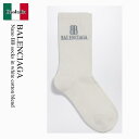 【数量限定・在庫限り・早い者勝ち!】 バレンシアガ / Balenciaga Nano Bb Socks In White Cotton Blend / 835...