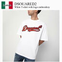 【数量限定・在庫限り・早い者勝ち!】 ディースクエアード / Dsquared2 White T-Shirt With Logo Embroidery / S7...