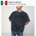【数量限定・在庫限り・早い者勝ち!】 ディースクエアード / Dsquared2 Washed Grey T-Shirt With Logo / S74GD14...