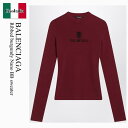 【数量限定・在庫限り・早い者勝ち!】 バレンシアガ / Balenciaga Ribbed Burgundy Nano Bb Sweater / 835494 ...
