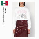 【数量限定・在庫限り・早い者勝ち!】 ガニー / Ganni White Sweater With Logo Print / T4275 / T4275 151...