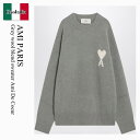 【数量限定・在庫限り・早い者勝ち!】 アミアレクサンドルマテュッシ / Ami Paris Grey Wool Blend Sweater Ami De Coe...
