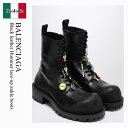 【数量限定・在庫限り・早い者勝ち!】 バレンシアガ / Balenciaga Black Leather Hummer Lace-Up Ankle Boots ...