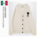 【数量限定・在庫限り・早い者勝ち!】 アミアレクサンドルマテュッシ / Ami Paris Ami De Coeur White Wool Cardigan /...