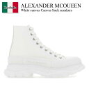 【数量限定・在庫限り・早い者勝ち!】 アレキサンダー・マックイーン / Alexander Mcqueen White Canvas Canvas Sack S...