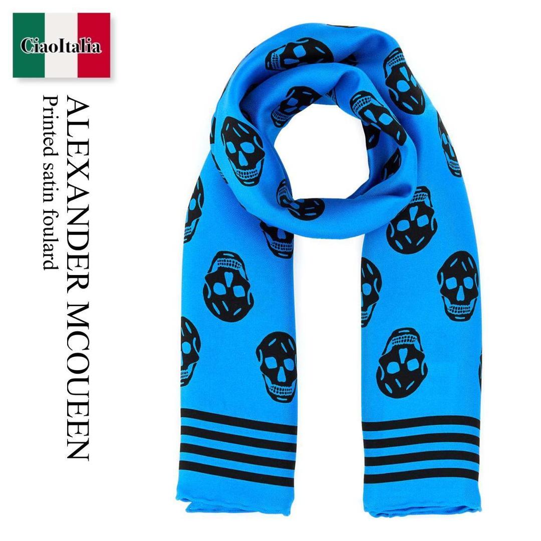 【数量限定・在庫限り・早い者勝ち!】 アレキサンダー・マックイーン / Alexander Mcqueen Printed Satin Foulard / 590929 4001Q / 590929 4001Q 4660 / 5909294001Q / 5909294001Q 4660 / 5909294001Q4660 / マフラー