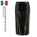 【数量限定・在庫限り・早い者勝ち!】 アレキサンダー・マックイーン / Alexander Mcqueen Black Canvas Skirt / 80857...