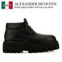 【数量限定・在庫限り・早い者勝ち!】 アレキサンダー・マックイーン / Alexander Mcqueen Black Nappa Leather Sofa L...