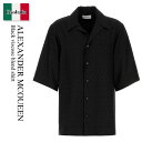 【数量限定・在庫限り・早い者勝ち!】 アレキサンダー・マックイーン / Alexander Mcqueen Black Viscose Blend Shirt ...