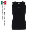 【数量限定・在庫限り・早い者勝ち!】 アレキサンダー・マックイーン / Alexander Mcqueen Black Stretch Cotton Tank ...