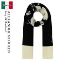【数量限定・在庫限り・早い者勝ち!】 アレキサンダー・マックイーン / Alexander Mcqueen Ivory Silk Blend Scarf / 8...