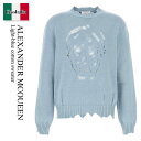 【数量限定・在庫限り・早い者勝ち!】 アレキサンダー・マックイーン / Alexander Mcqueen Light-Blue Cotton Sweater ...