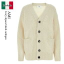 【数量限定・在庫限り・早い者勝ち!】 アミアレクサンドルマテュッシ / Ami Ivory Alpaca Blend Cardigan / UKC113KN00...