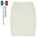 【数量限定・在庫限り・早い者勝ち!】 バルマン / Balmain Ivory Viscose Blend Mini Skirt / CF1LB004KF97 ...
