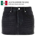 【数量限定・在庫限り・早い者勝ち!】 アレキサンダーワン / Alexander Wang Dark Grey Denim Mini Skirt / 4DC42...