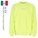 【数量限定・在庫限り・早い者勝ち!】 アリクス / Alyx Fluo Yellow Cotton Oversize Sweatshirt / AAUSW018...