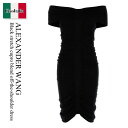 【数量限定・在庫限り・早い者勝ち!】 アレキサンダーワン / Alexander Wang Black Stretch Cupro Blend Off-The-...