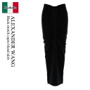 【数量限定・在庫限り・早い者勝ち!】 アレキサンダーワン / Alexander Wang Black Stretch Cupro Blend Skirt / ...
