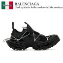 【数量限定・在庫限り・早い者勝ち!】 バレンシアガ / Balenciaga Black Synthetic Leather And Mesh Hike Sne...