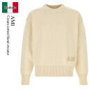 【数量限定・在庫限り・早い者勝ち!】 アミアレクサンドルマテュッシ / Ami Cream Cotton Blend Sweater / HKS163KN0063 / HKS163KN0063 136 / HKS163KN0063136 / ニット・セーター