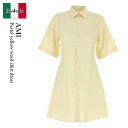 【数量限定・在庫限り・早い者勝ち!】 アミアレクサンドルマテュッシ / Ami Pastel Yellow Wool Shirt Dress / FDR162W...