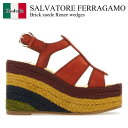 【数量限定・在庫限り・早い者勝ち!】 フェラガモ / Salvatore Ferragamo Brick Suede Renee Wedges / 01E353 7587871C / 01E353 7587871C RAMAS / 01E3537587871C / 01E3537587871C RAMAS / 01E3537587871CRAMAS / サンダル・ミュール(4)