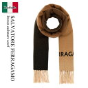 【数量限定・在庫限り・早い者勝ち!】 フェラガモ / Salvatore Ferragamo Brown Cashmere Scarf / 320796 770...