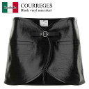 【数量限定・在庫限り・早い者勝ち!】 クレージュ / Courreges Black Vinyl Mini Skirt / 124CJU143VY0014 / ...