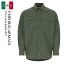 【数量限定・在庫限り・早い者勝ち!】 エンポリオ・アルマーニ / Emporio Armani Olive Green Poplin Shirt / 3D1C7...