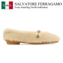 【数量限定・在庫限り・早い者勝ち!】 フェラガモ / Salvatore Ferragamo Ivory Shearling Noella Ballerinas / 01I741 7749161C / 01I741 7749161C MASCLIG / 01I7417749161C / 01I7417749161C MASCLIG / 01I7417749161CMASCLIG / バレエシューズ(4)