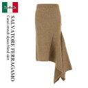 【数量限定・在庫限り・早い者勝ち!】 フェラガモ / Salvatore Ferragamo Camel Stretch Alpaca Blend Skirt ...